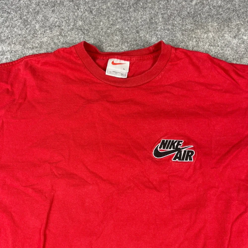 Vintage 90s Nike Air Made in USA Long Sleeve T-Shirt Mens Large Red  Logo